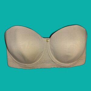 Natori 32DD Smoothing Strapless Contour Bra Beige Natural